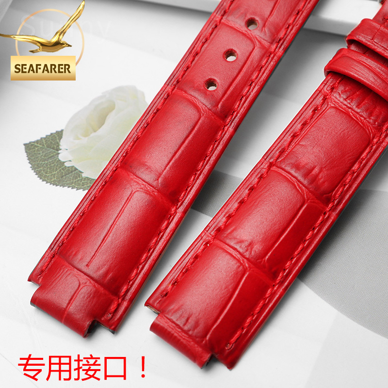 Genuine Leather Watch Strap fo - Cartier Watch Ballon Bleu ulasan dan harga
