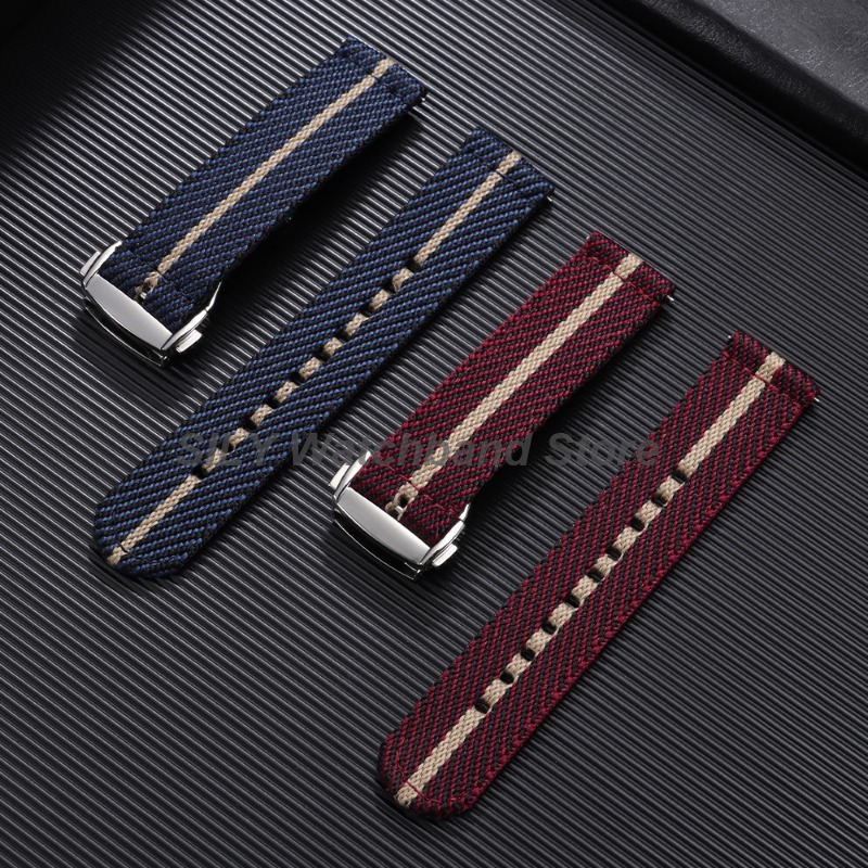 Woven Canvas Fabric Watch Band - Suede Strap Watch ulasan dan harga
