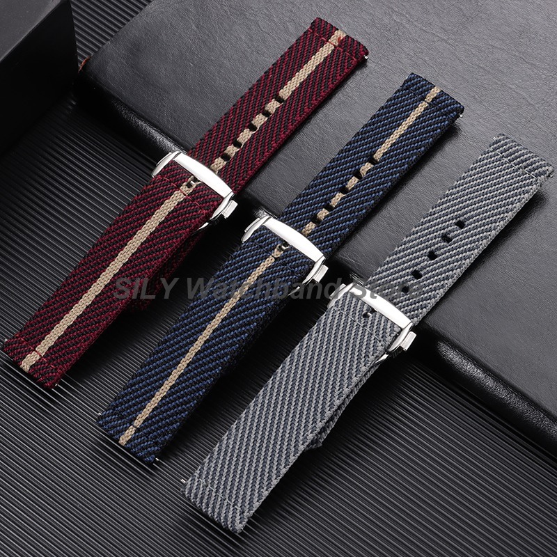 Woven Canvas Fabric Watch Band - Suede Strap Watch ulasan dan harga