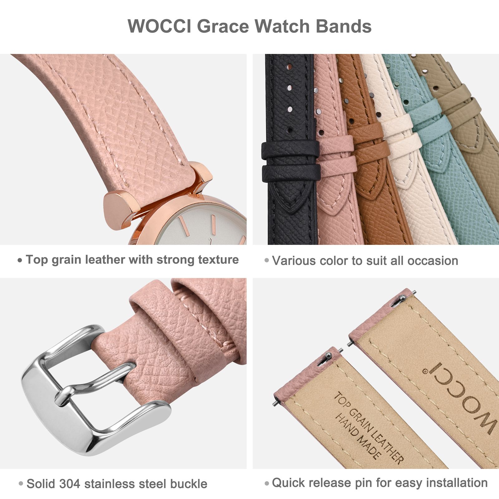 WOCCI Top Grain Leather Watch  - Suede Strap Watch ulasan dan harga