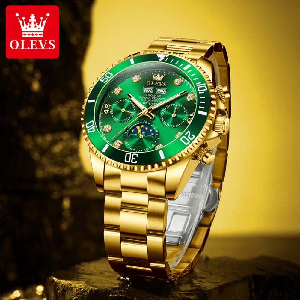 OLEVS 6729 Automatic Watch Man - Omega Watch Constellation ulasan dan harga