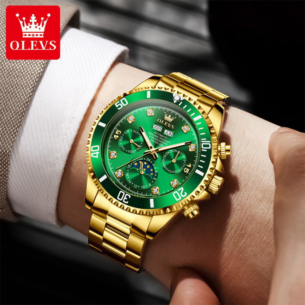 OLEVS 6729 Automatic Watch Man - Omega Watch Constellation ulasan dan harga