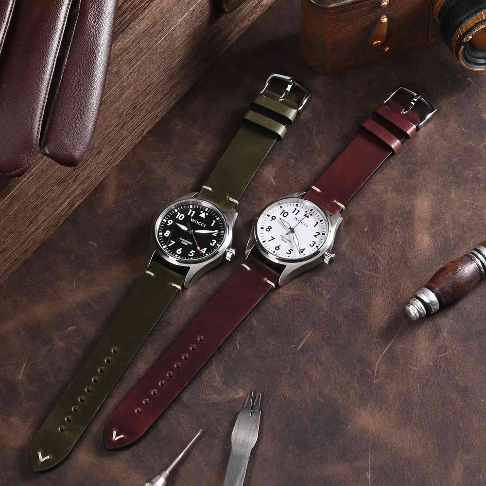 WOCCI Oil Wax Leather Watch St - Suede Strap Watch ulasan dan harga